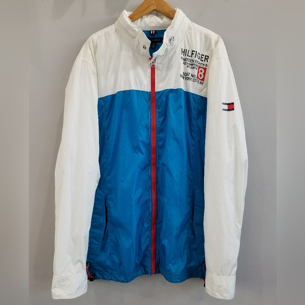 Tommy Hilfiger East Hampton Boat No. 8 New York 1985 Windbreaker Jacket Mens XXL